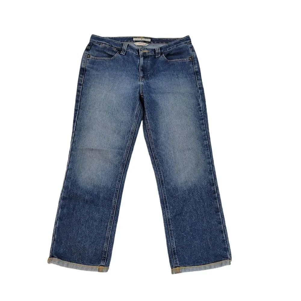 Vintage Tommy Hilfiger Hipster Faded Crop Capri Denim Size 30